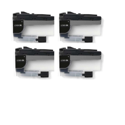 Tinta Brother Lc 424 BK Pack 4 uds Genérico